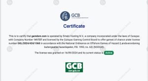 Gamdomカジノのライセンスの信頼性